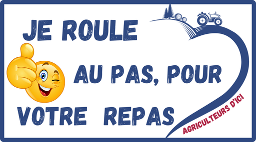 Je roule au pas pour votre repas